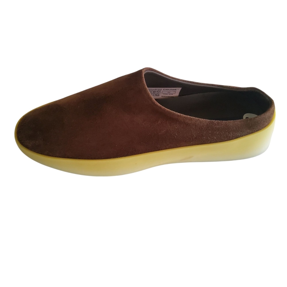 New Wolf & Shepherd Suede Leather Mule Slip On Shoes Unisex Brown